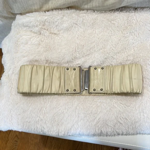 Miu Miu | Accessories | Min Miu Ruched Belt | Poshmark display picture 1